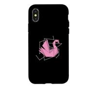 Custodia per iPhone X/XS Origami Swan come fresco Forma