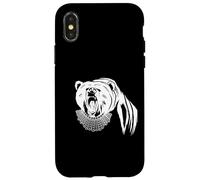 Custodia per iPhone X/XS Orso con Ruth Bader Ginsburg Collare I Dissent RGB