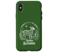 Custodia per iPhone X/XS Ostara Blessings Pagan Spring Lamb Floral Moon Ostara