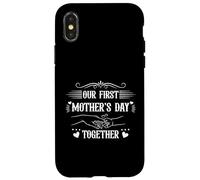 Custodia per iPhone X/XS Our First Mothers Day Matching Outfit mamma e bambino
