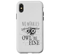 Custodia per iPhone X/XS Owl Be Fine Meme | Divertente gufo di Street Art Graffiti