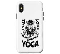 Custodia per iPhone X/XS Pace Amore Yoga Astronauta Namaste Meditazione Zen Lotus Pose