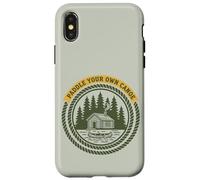 Custodia per iPhone X/XS Paddle Your Own Canoa Retro Cabin Outdoor