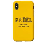Custodia per iPhone X/XS Padel, La vita è breve Gioca a Padel due volte