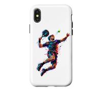 Custodia per iPhone X/XS Padel uomo Ragazza Che Gioca A Padel