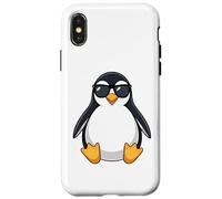 Custodia per iPhone X/XS Paffuto Cool Penguin con occhiali da sole Summer Vibes