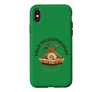 Custodia per iPhone X/XS Paleontologo di campo scavando il fossile passato