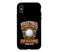 Custodia per iPhone X/XS Pallavolo Servire Con Scopo Giocatore Grafica