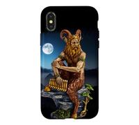 Custodia per iPhone X/XS Pan Dio del Selvaggio al chiaro di luna