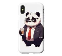 Custodia per iPhone X/XS Panda del lunedì mattina