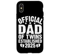 Custodia per iPhone X/XS Papà ufficiale dei gemelli fondata nel 2025