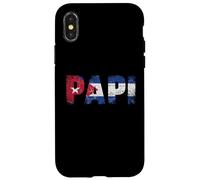Custodia per iPhone X/XS Papi Cuba Bandiera Vintage Distressed Graphic Cuba Papi