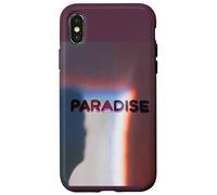 Custodia per iPhone X/XS Paradise Aesthetic Retro Lo-Fi Glitch Dreamcore Art