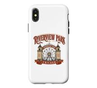 Custodia per iPhone X/XS Parco divertimenti Riverview Chicago Illinois Nostalgia