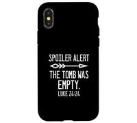 Custodia per iPhone X/XS Pasqua è risorto Spoiler Alert la tomba è vuoto cristiano