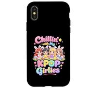 Custodia per iPhone X/XS Pasqua Kpop Musica Chillin Con Il Mio K-pop Ragazze Donne Ragazze
