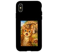 Custodia per iPhone X/XS Pasqua Meme Gatto Prendendo Selfie Gesù Resurrezione Cristiano