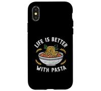 Custodia per iPhone X/XS Pasta Art Per Donne Uomini Ragazze Spaghetti Italiano Food Lover