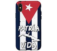 Custodia per iPhone X/XS Patria y Vida Cuban Flag Cuba Cuban Roots Black