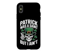 Custodia per iPhone X/XS Patrick was Saint But I Aint Skull St Patricks Day
