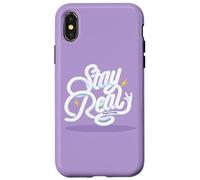 Custodia per iPhone X/XS Paul Frank Stay Real Bubble Testo