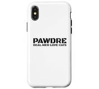Custodia per iPhone X/XS PAWDRE, Real Men Love Cats. Feline Father Funny Cat Dad