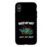 Custodia per iPhone X/XS PC Gamer WASD My Way Out Of Bed Funny Gaming