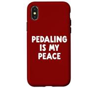 Custodia per iPhone X/XS Pedalare è la mia pace - Andare in bicicletta