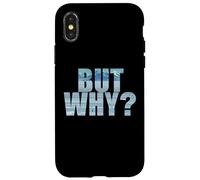 Custodia per iPhone X/XS Penguin Wandering Off - But Why Mountains Text Graphic