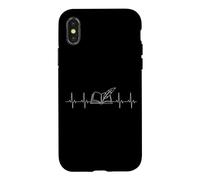 Custodia per iPhone X/XS Penna per autore e scrittore Heartbeat Book Quill Pen Pulse Novelist