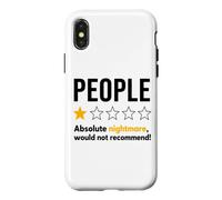 Custodia per iPhone X/XS People One Star Absolute Nightmare Would Not Recommend