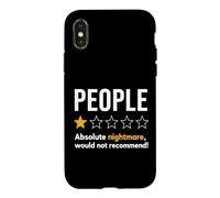 Custodia per iPhone X/XS People One Star Rating Absolute Nightmare Graphic T-Shirt
