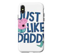 Custodia per iPhone X/XS Peppa Pig Just Like Daddy Festa del papà