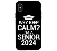 Custodia per iPhone X/XS Perché Keep Calm? Sono un Senior 2024