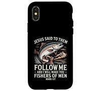 Custodia per iPhone X/XS Pescatori di uomini Christian Mark 1:17 Versetto della Bibbia