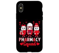 Custodia per iPhone X/XS Pharmacy Squad Funny Valentine's Day Pharmacist Technician