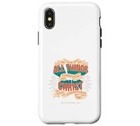 Custodia per iPhone X/XS Philippians 4:13 Christian Scripture Faith Verse