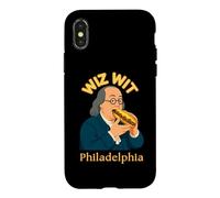 Custodia per iPhone X/XS Philly Cheesesteak Wiz Wit Benjamin Franklin Filadelfia