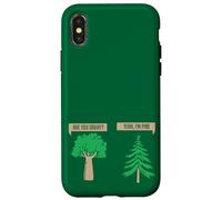 Custodia per iPhone X/XS Pianta botanica da giardiniere, pino e quercia, per hobby e giardinaggio