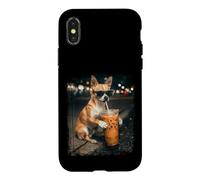Custodia per iPhone X/XS Piccolo Chihuahua Big Ice Coffee City Vibes