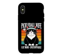Custodia per iPhone X/XS Pickleball Moglie Gatto Mamma Inarrestabile Paddle Player