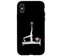 Custodia per iPhone X/XS Pilates vino Reformer Pilates con scimmia