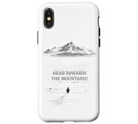Custodia per iPhone X/XS Pinguino Ma perché dirigersi verso le montagne Motivazionale