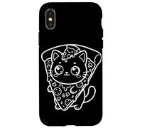 Custodia per iPhone X/XS Pizza Gatto Kawaii