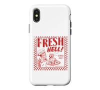 Custodia per iPhone X/XS Pizza Satan "Fresh Hell" Satan Occult Satanic Lucifer