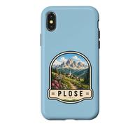 Custodia per iPhone X/XS Plose Italia Dolomiti Vintage Mountain Travel Design