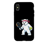 Custodia per iPhone X/XS Polar Bear - Fascia per capelli da giocatore di pickleball