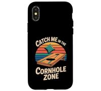 Custodia per iPhone X/XS Poltrona a sacco "Catch Me In The Cornhole Zone"
