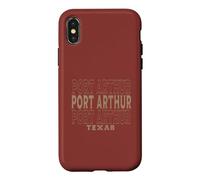 Custodia per iPhone X/XS Port Arthur Texas d'epoca