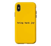 Custodia per iPhone X/XS PORTA BACK JOY Dichiarazione di slogan ottimistico